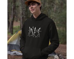Halloween Hoodie - Skeleton Party (MAAT XXL - UNISEKS FIT) - Halloween kostuum voor volwassenen - Dames & Heren