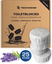 Witte Toiletblokjes voor Inbouwreservoir voor o.a Geberit en Grohe - 25 stuks - Met Lavendel - vlekvrij - Stortbakblokjes