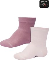 Bonnie Doon Sokken Baby set Roze 8/12 maand - 2 paar - Unisex - Organisch Katoen - Jongens en Meisjes - Stay On - Basis Sok - Zakt niet af - Gladde Naad - GOTS gecertificeerd - 2-pack - Multipack - Mesa Rose - Pink Salt - OL9344012.471