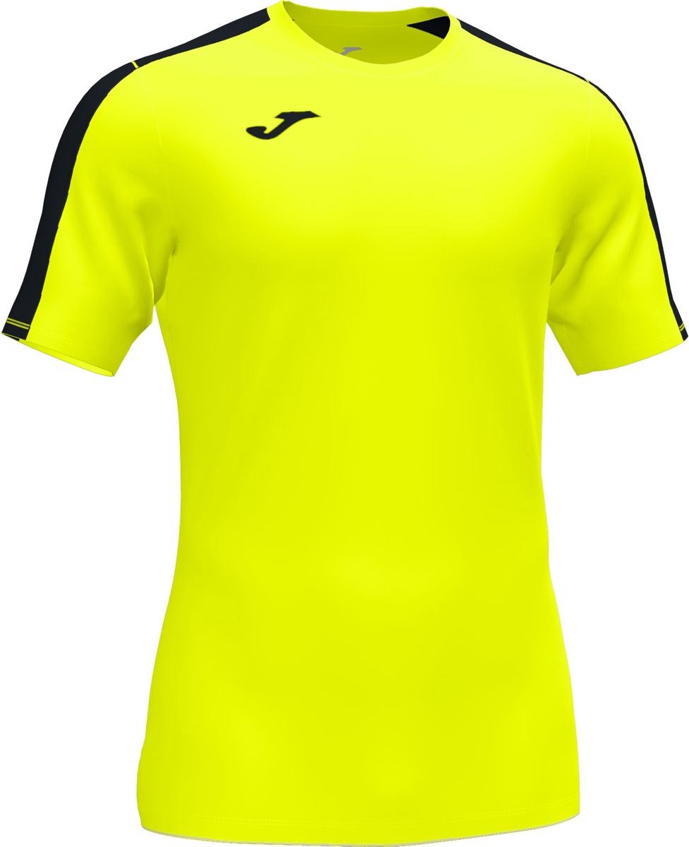 Joma Academy III Shirt Korte Mouw Heren - Fluogeel / Zwart | Maat: XL