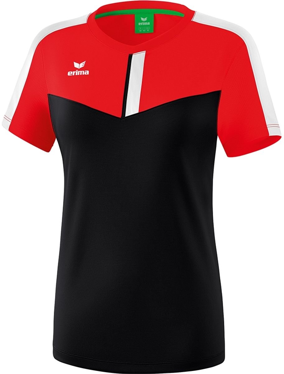 Erima Squad T-Shirt Dames - Rood / Zwart / Wit | Maat: 40