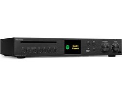 DAB radio met cd speler - Audizio Brescia - Internet radio met wifi, mp3 en 120W versterker - Zwart