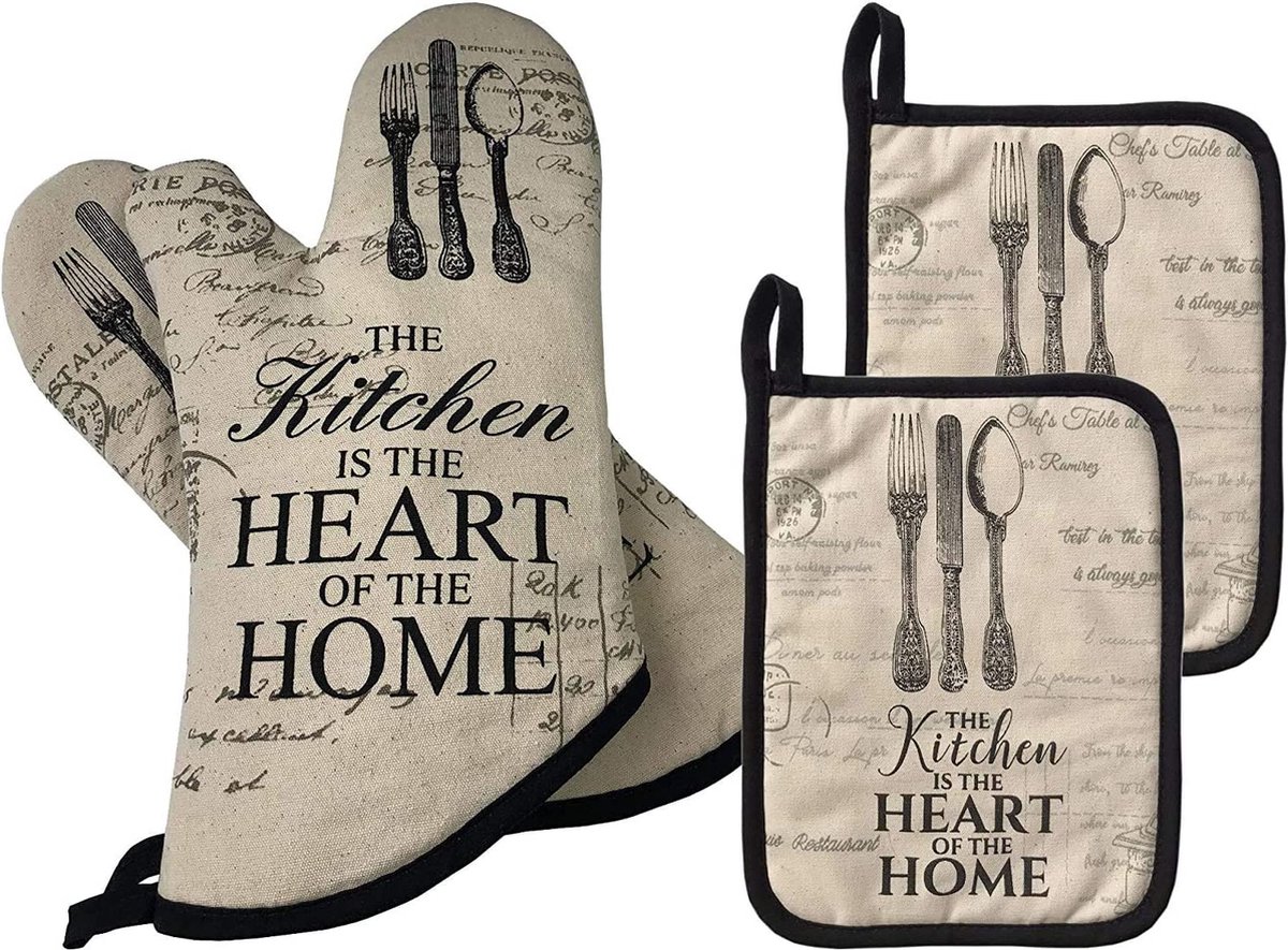 Luxe ovenwanten set – Keukenhulp Keuken Textiel – Oven Accessiores – Oven Gloves