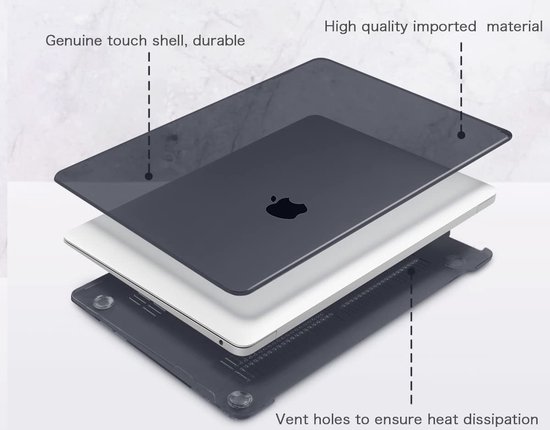 Coque Macbook Air M2 - Coque rigide pour Apple Macbook Air 2022 - 13,6  pouces - Puce... | bol.com