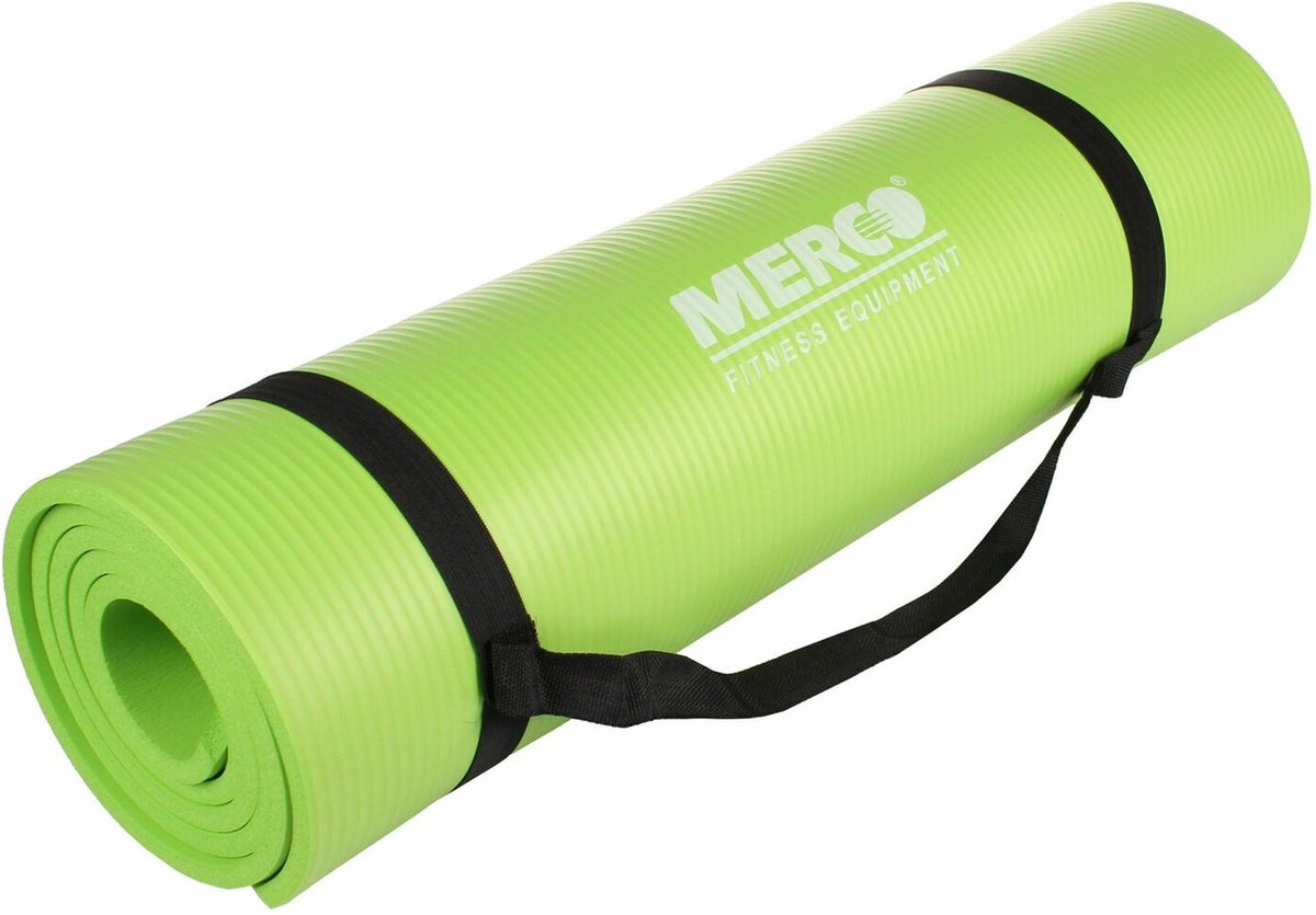 Merco - Yogamat - NBR 10 Fitness mat - met draagriem - Lime
