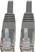 Tripp-Lite N200-050-GY Premium Cat5/5e/6 Gigabit Molded Patch Cable, 24 AWG, 550 MHz/1 Gbps (RJ45 M/M), Gray, 50 ft. TrippLite