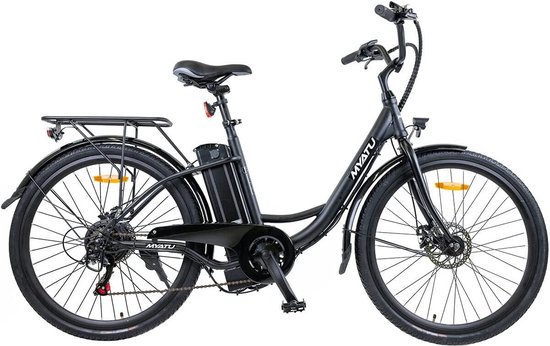 Myatu e-bike 26 inch city pedelec voor dames heren, elektrische fiets met 12,5Ah... | bol.com