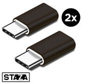 Set van 2 - Staza USB-C naar Lightning - USB C naar 8pin converter - USB C HUB - Verloop