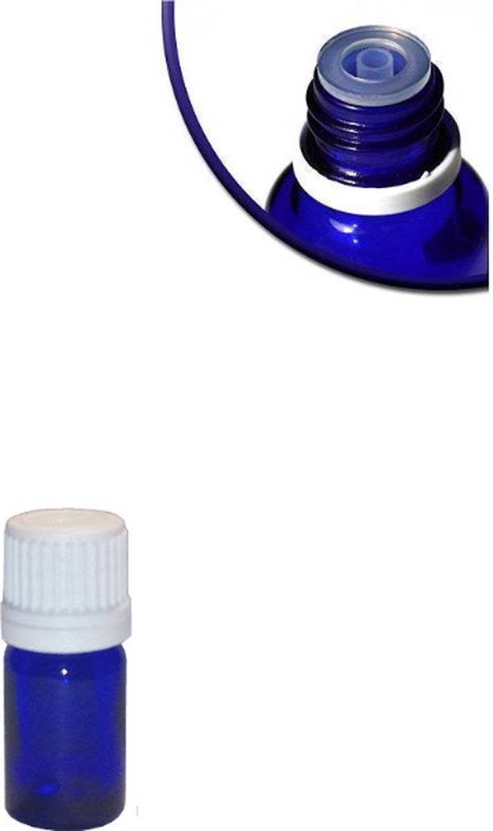 Ornina 5ml blauwe Pipetflesjes glazen flesje met pipet