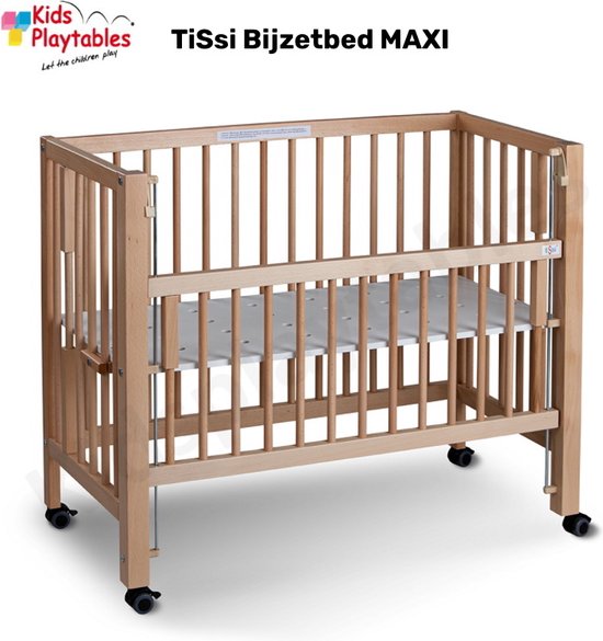 TiSsi® Ledikant Bedkant Maxi Blanke lak| Co sleeper | Baby bed | Peuterbed  | Kinderbed... | bol.com