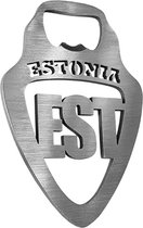 RVS Flesopener - 'Estonia' (Zilver)