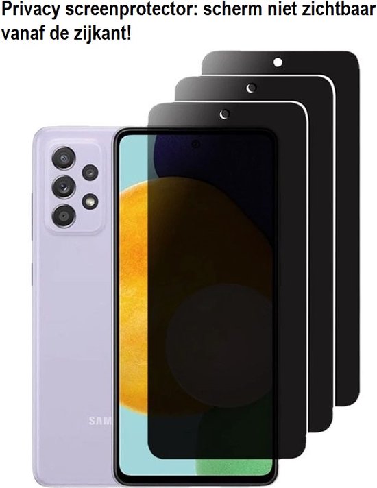 Samsung Galaxy A52 Privacy screenprotector Beschermglas Screen