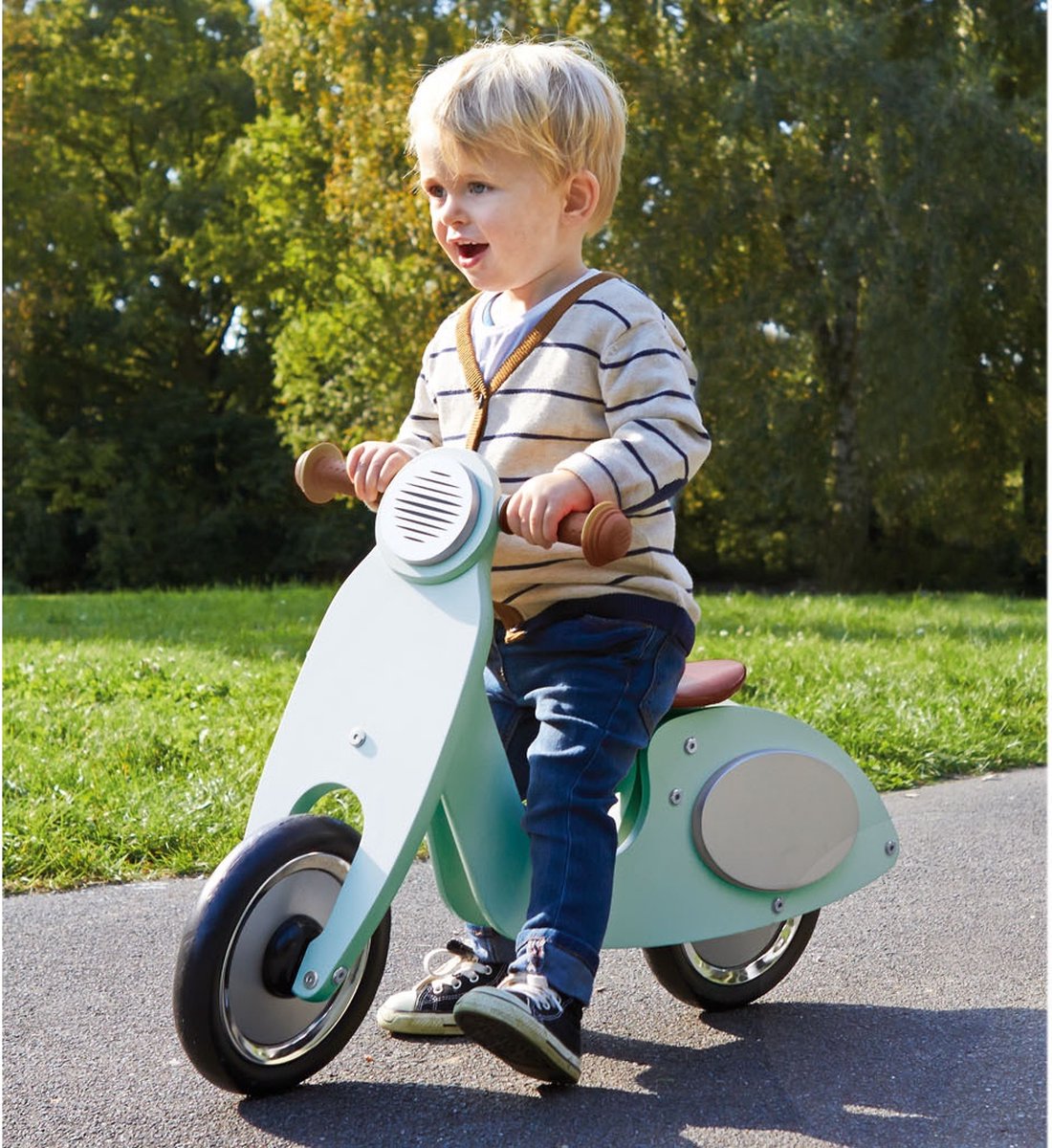 Draisienne en bois - Loop Scooter - Blauw