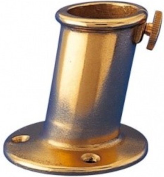 Support pour mât de drapeau Foresti & Suardi en laiton poli diamètre 16 mm