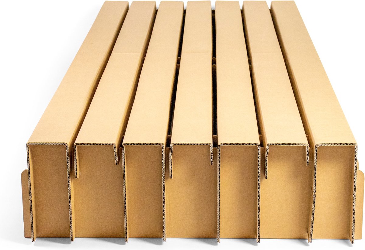 Beter Bed Paperbed met 4 laden - 100% recyclebare karton - 140x200 cm - Bruin