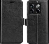 OnePlus 10T Hoesje - MobyDefend Wallet Book Case (Sluiting Achterkant) - Zwart - GSM Hoesje - Telefoonhoesje Geschikt Voor OnePlus 10T