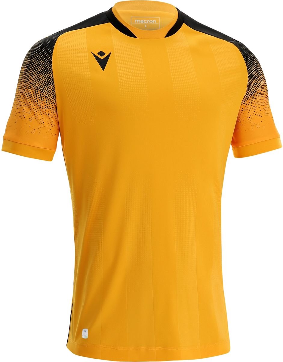 Macron Alioth Shirt Korte Mouw Kinderen - Amber / Zwart | Maat: 7-8 Y