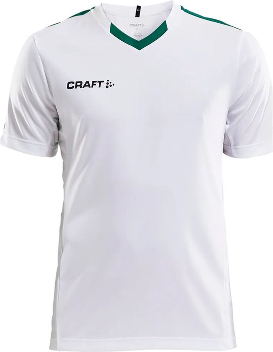 Craft Progress Jersey Contrast M 1905561 - White/Team Green - L