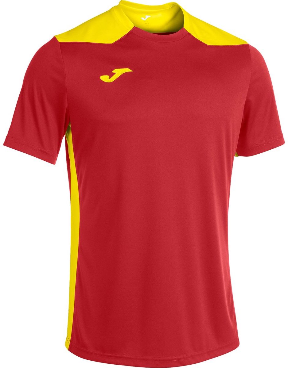 Joma Championship VI Shirt Korte Mouw Kinderen - Rood / Geel | Maat: 164