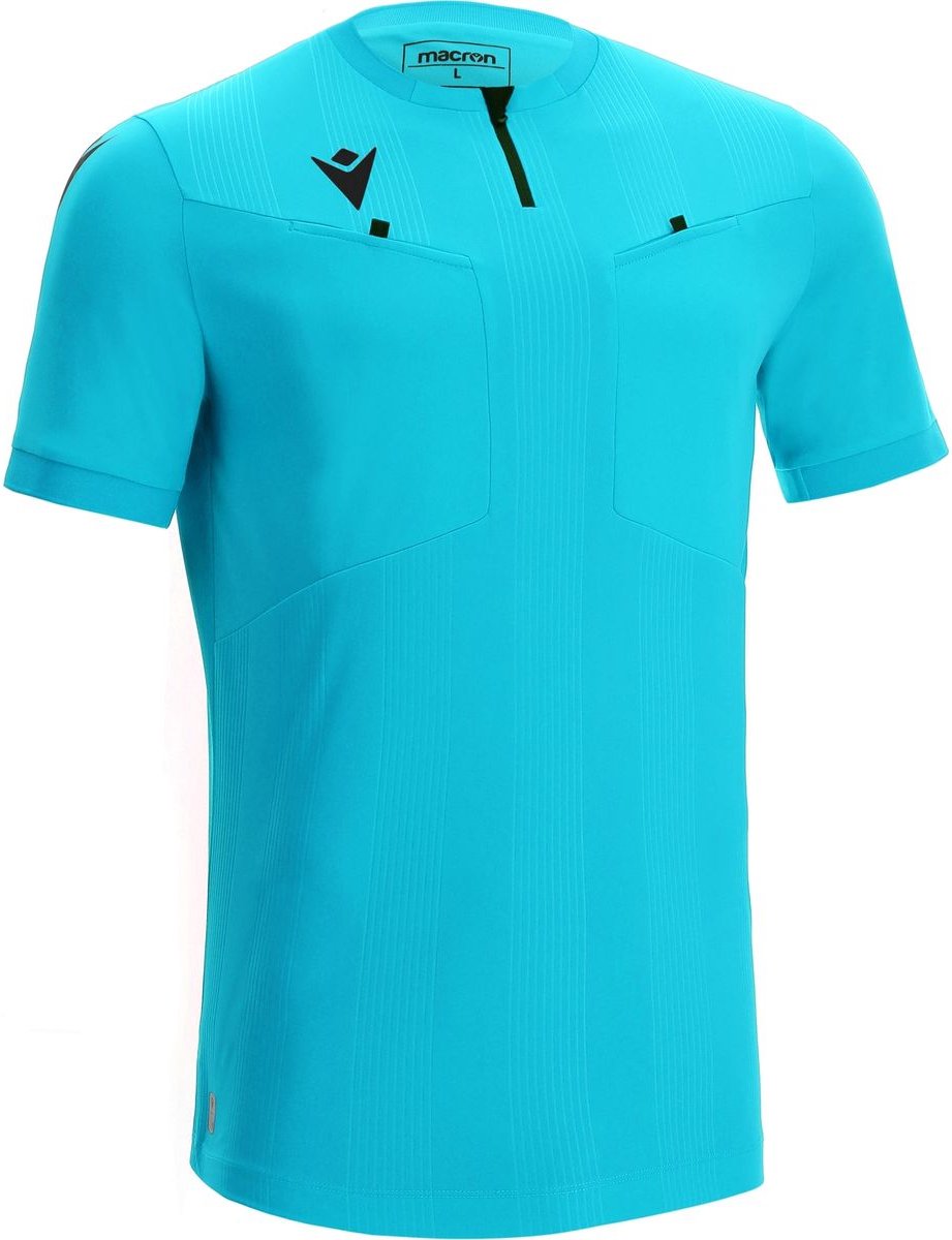 Macron Dienst Scheidsrechtersshirt Korte Mouw Heren - Fluor Turquoise | Maat: 3XL