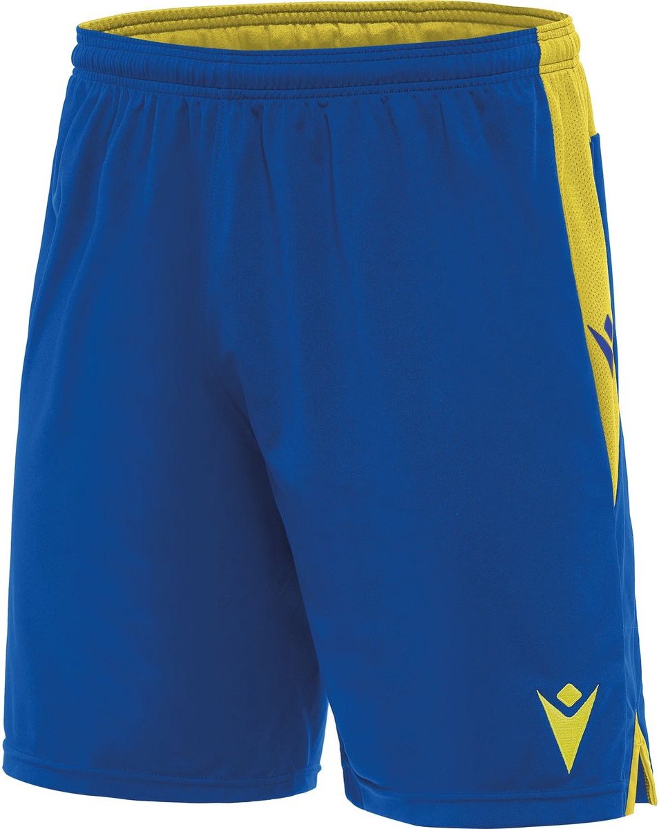 Macron Tempel Short Heren - Royal / Geel | Maat: M