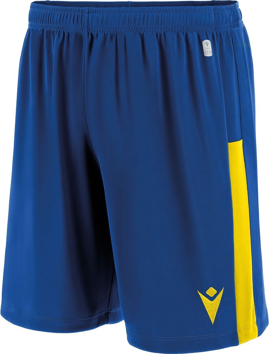 Macron Skara Short Kinderen - Royal / Geel | Maat: 140