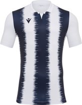 Macron Miram Shirt Korte Mouw Kinderen - Wit / Marine | Maat: 164
