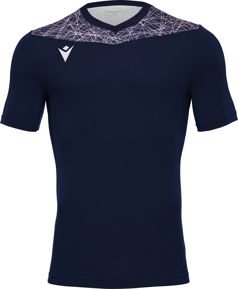 Macron Nash Shirt Korte Mouw Heren - Marine / Wit | Maat: M