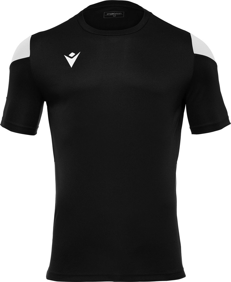 Macron Polis Shirt Korte Mouw Heren - Zwart / Wit | Maat: 4XL