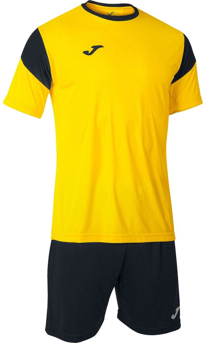 Joma Phoenix Voetbalset Korte Mouw Kinderen - Geel / Zwart | Maat: 164
