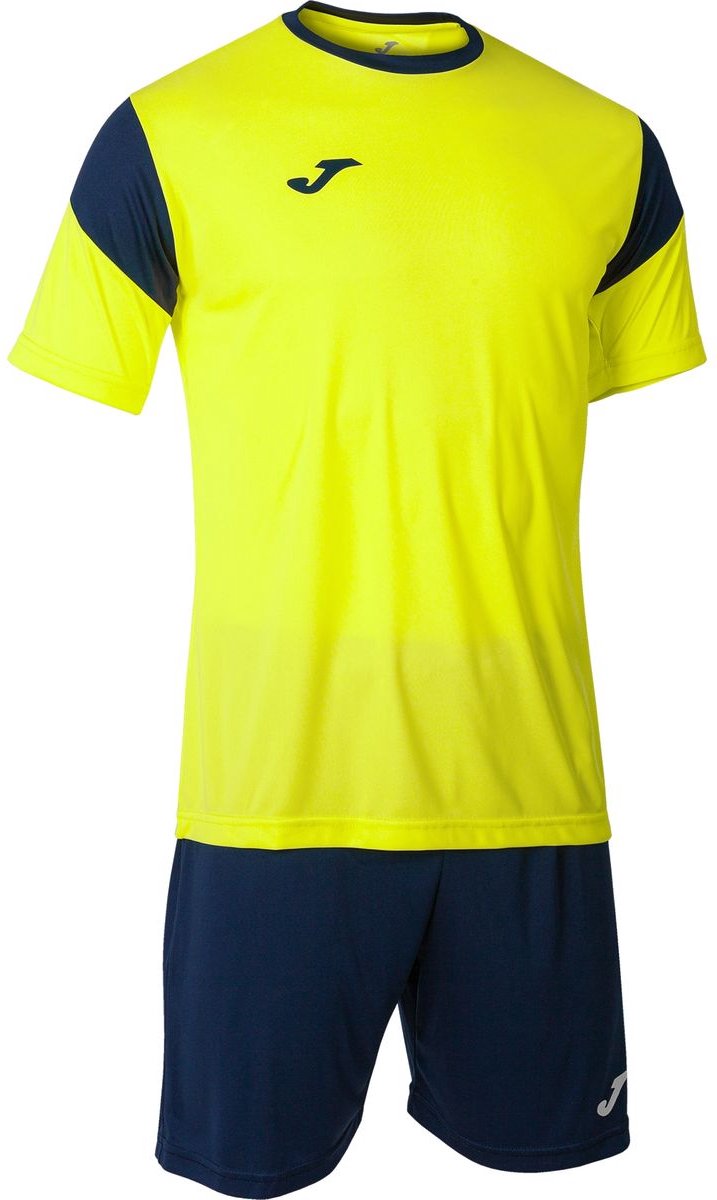 Joma Phoenix Voetbalset Korte Mouw Heren - Fluogeel / Marine | Maat: S