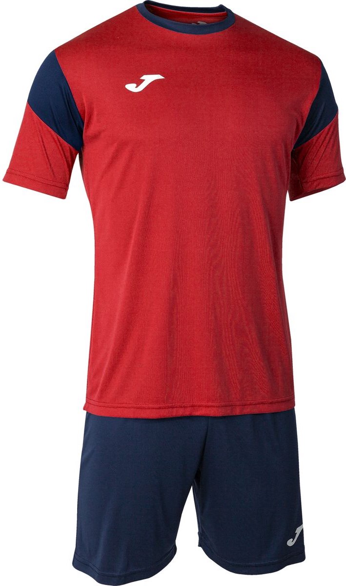 Joma Phoenix Voetbalset Korte Mouw Kinderen - Rood / Marine | Maat: 152