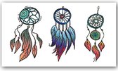 GlittersXL - Temporary Tattoo Dromenvanger (11x6cm) [Neptattoo - Tijdelijke tatoeage - Nep Fake Tattoos - Water overdraagbare festival sticker henna outfit tattoo - Glitter tattoo - Volwassenen Kinderen Jongen Meisje]