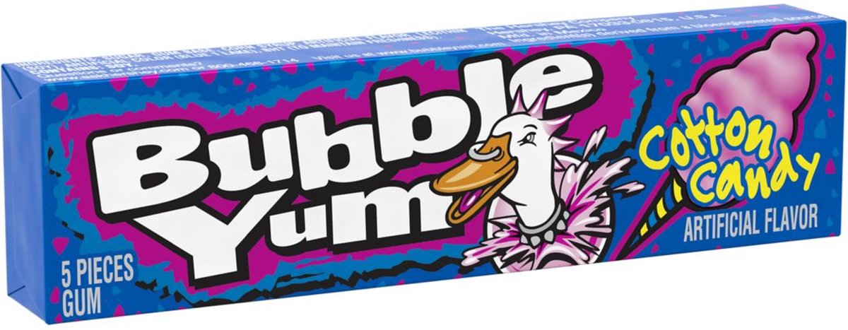 Bubble Yum Cotton Candy Bubble Gum 18x5 Stuks Buitenlands