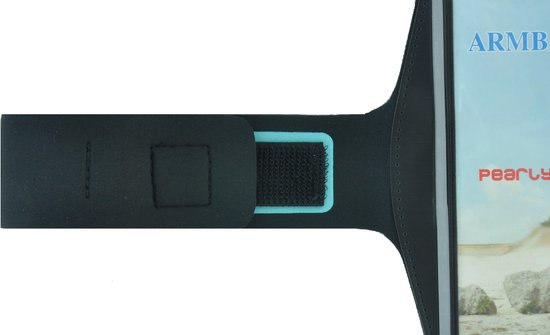Pearlycase sportarmband hoesje voor iPhone - universeel 5.8 t/m 6.5 inch - hardloop armband telefoon - telefoonhouder zwart - Pearlycase