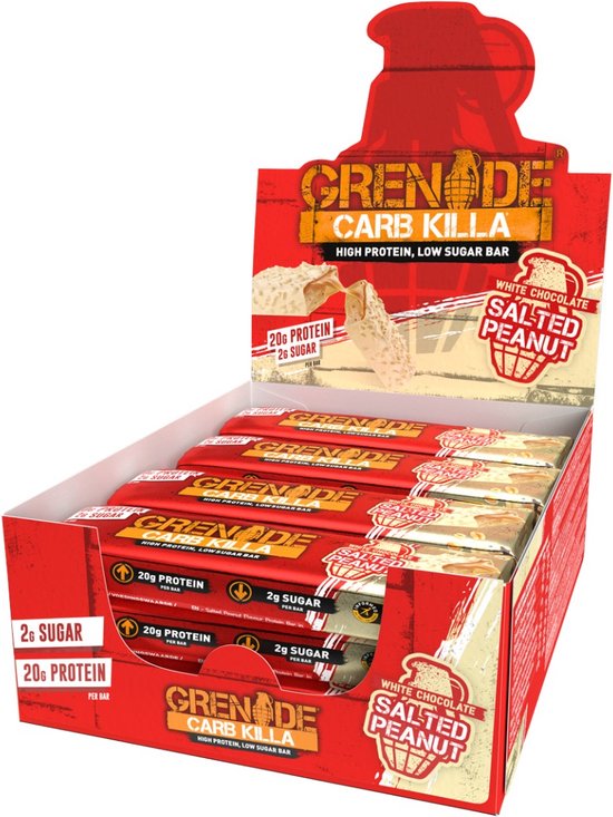 Grenade Carb Killa Bars - Proteïne Repen -  White Chocolate/Salted Peanut - 12 Eiwitrepen (720 gram)