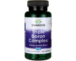Swanson - Triple Boron Complex - Boor Supplement - Borium (tri-boorcomplex uit citraat, aspartaat en glycinaat) - 250 Capsules van elk 3mg