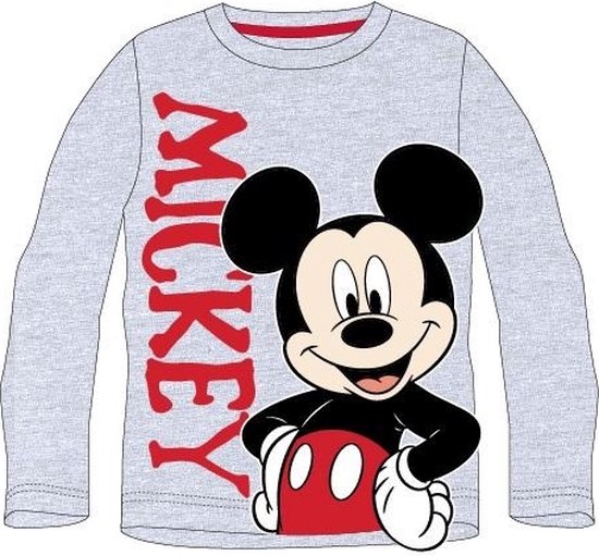 Mickey Mouse longsleeve shirt grijs maat 98