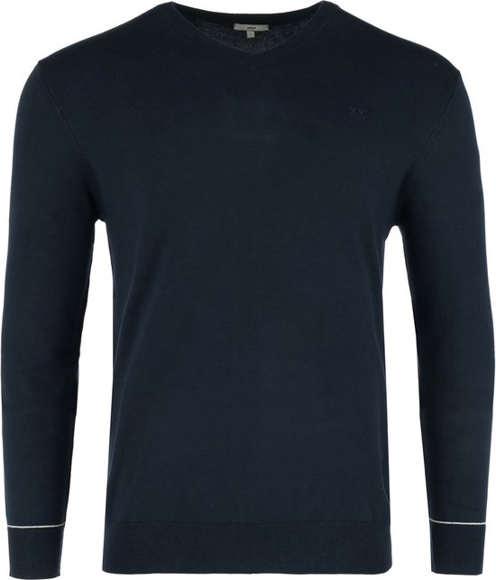 V-neck Sweater Mannen - Navy - Maat M