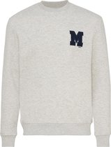 Crew Neck Sweatshirt With Embroidery Mannen - Off White Melee - Maat XXL