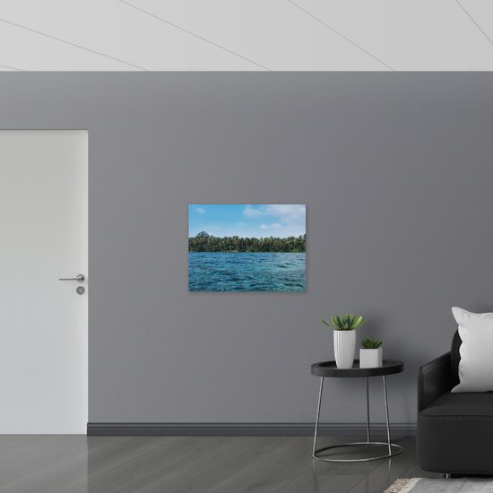 WallClassics - Poster brillant - Lac en bordure de forêt - Photo 80x60 cm sur papier poster brillant