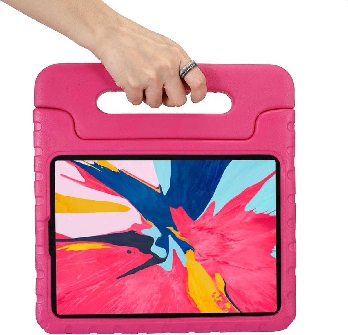 Mobigear Classic Tablethoes geschikt voor Apple iPad Pro 10.5 (2017) Kinder Tablethoes met Handvat - Roze