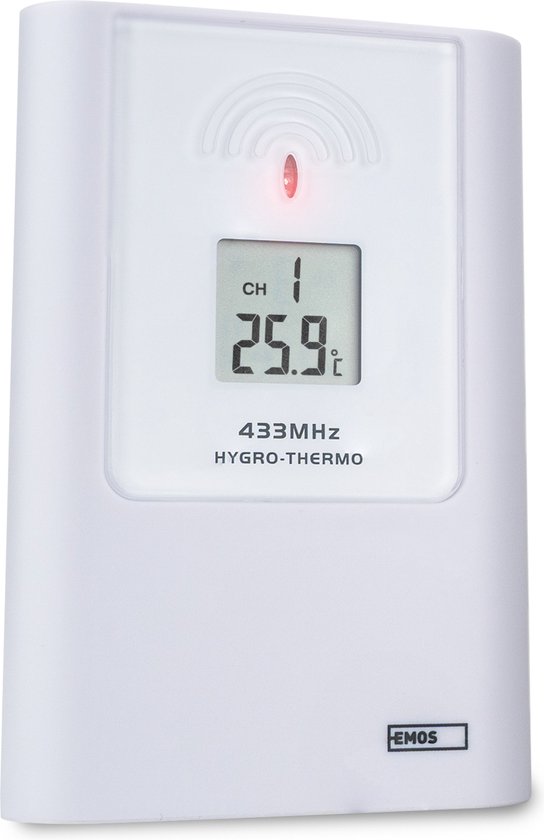 Station Météo Sans Fil Capteur Intérieur/Extérieur Thermomètre Hygromètre  blanc