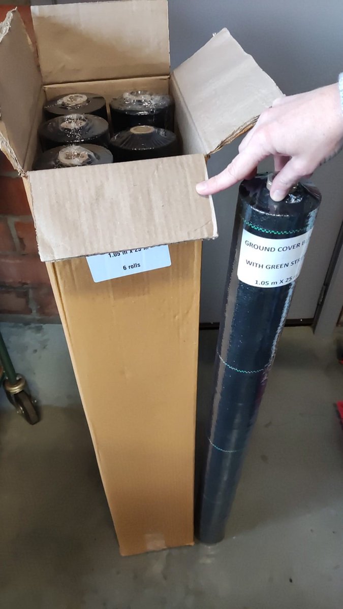 Anti-Worteldoek / Kwaliteits-Gronddoek tegen onkruid - 6 ROLLEN 1.05x25m 100 gr/m² ZWART