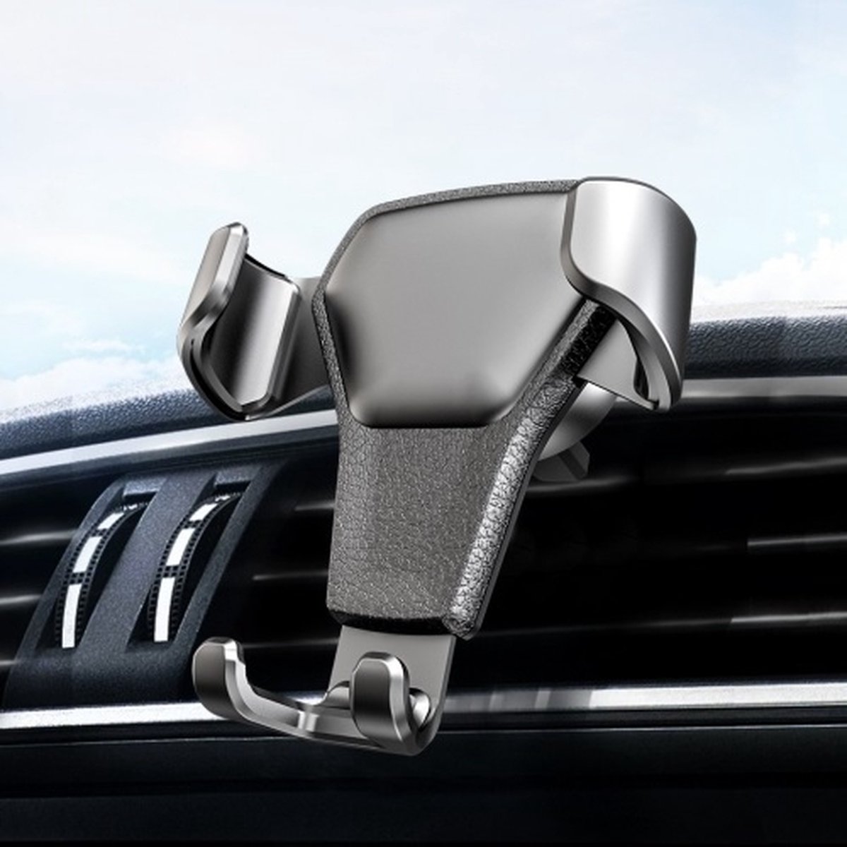 Autohouder telefoon smartphone - Telefoon houder Auto ventilatie - Telefoonhouder auto - Auto accessoires - Horizontale ventilatie - Mobiele houder - GSM-houder - Universele houder – foto 5