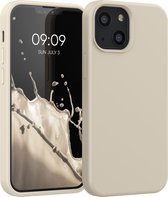 kwmobile telefoonhoesje geschikt voor Apple iPhone 13 mini - Hoesje met siliconen coating - Smartphone case in crème