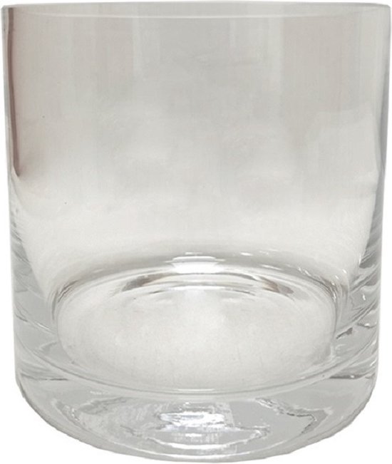 Waxinelichthouder/theelichthouder transparant glas 11 x 11 cm - Houder voor waxinelichtjes/sfeerlichtjes