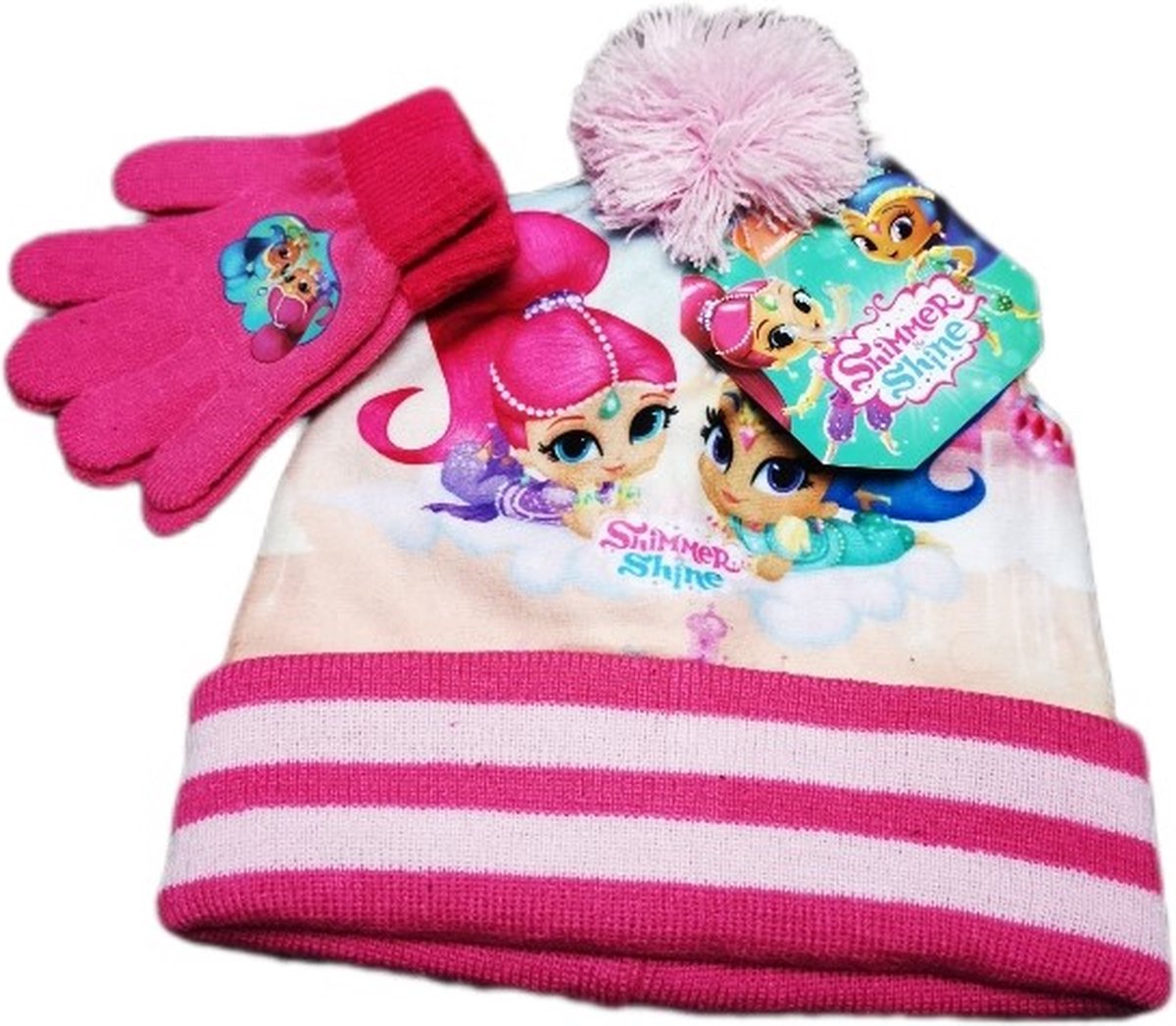 Winter-Meisjes-set-voor kinderen- muts en handschoenen - Hondenbrigade winterkleding accessoires