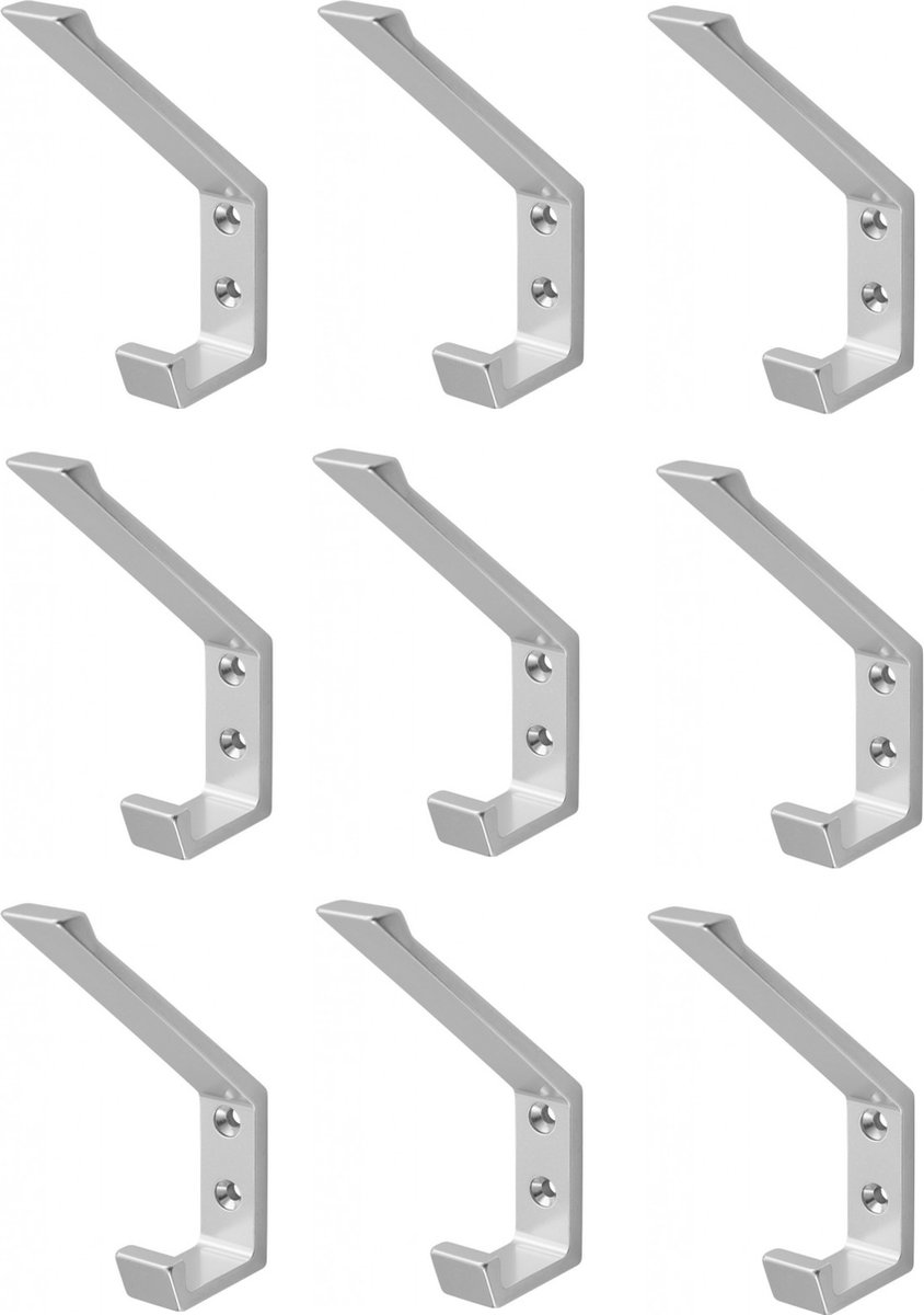 Hermeta Hoed- en Jashaak - Enkel - Zilver - 0138-01 - 9 stuks