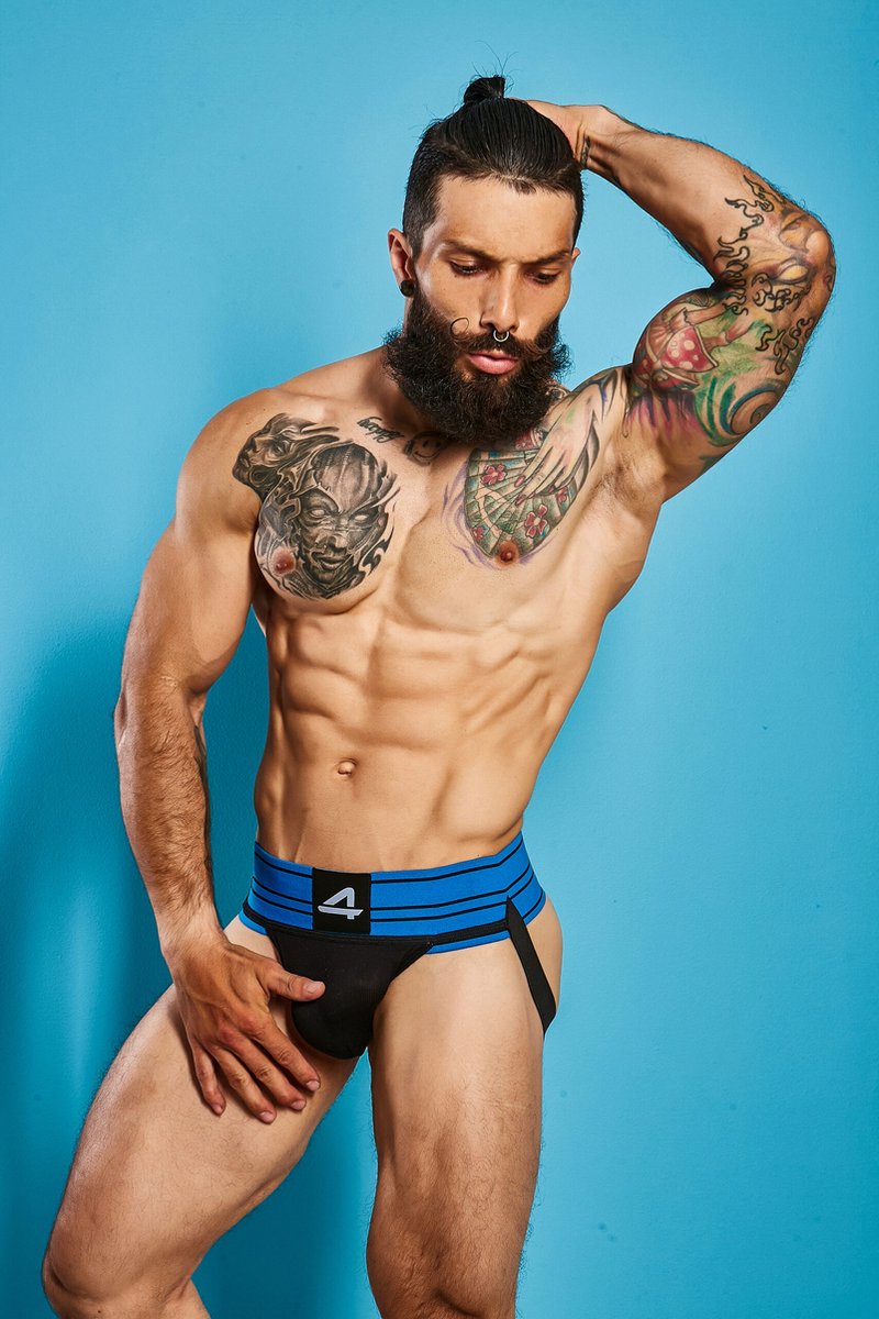 Body Pleasure Strakke Blauwe Jockstrap Onderbroek Large